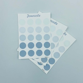 Jourcole  Circles and Dots Sticker One Sheet Journaling Deco Sticker  3.5x5inches JC0018 Orange