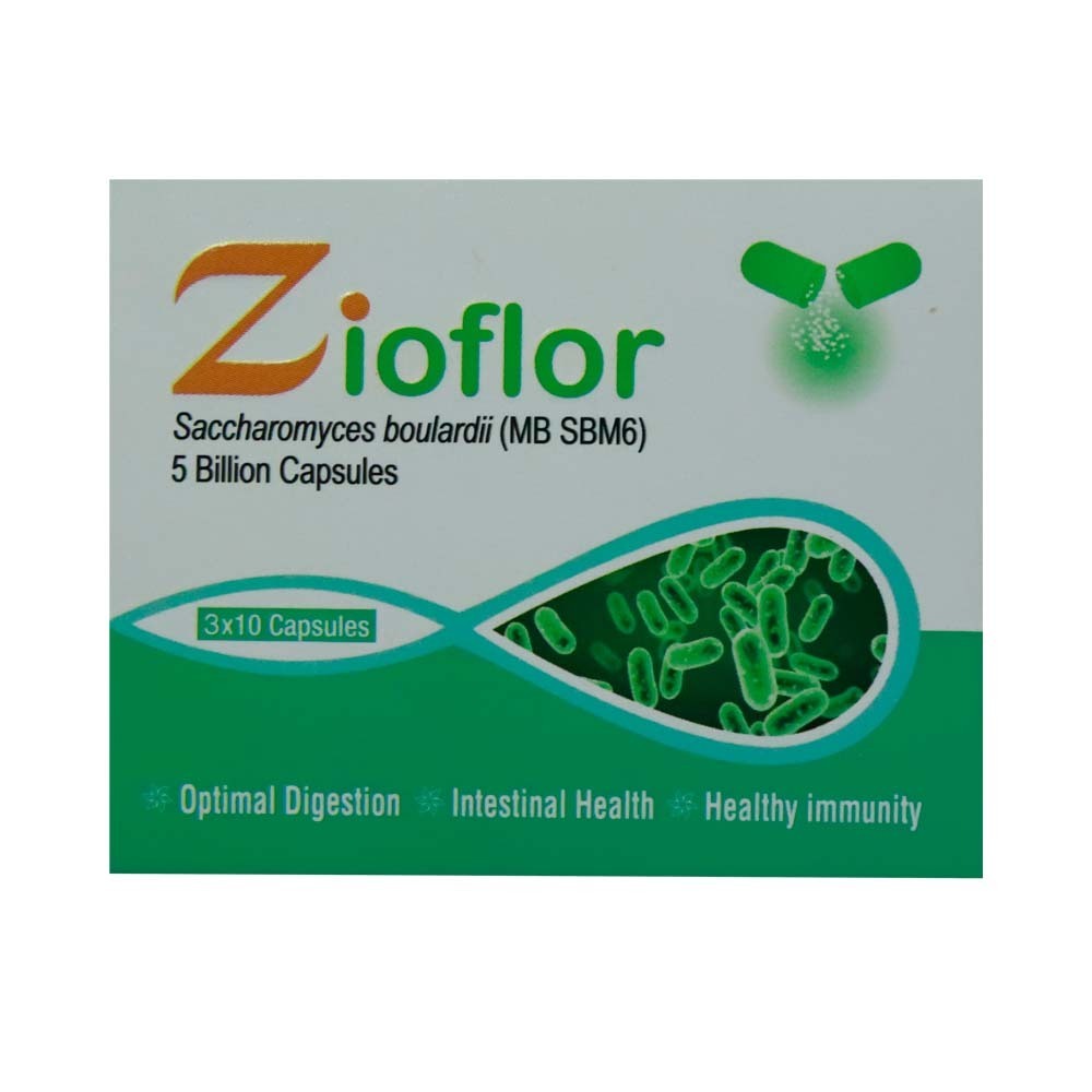 Zioflor Saccharomyces Boulardii 5 Billion 10PCS x 3