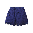 Toddler Girl 100% Cotton Lace Trim Schiffy Shorts Deep Blue 20652156