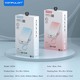 Konfulon A37Q (20000mAh Fast Charging 22.5W Built-in Cable Power Bank) + Lightning Cable Pink
