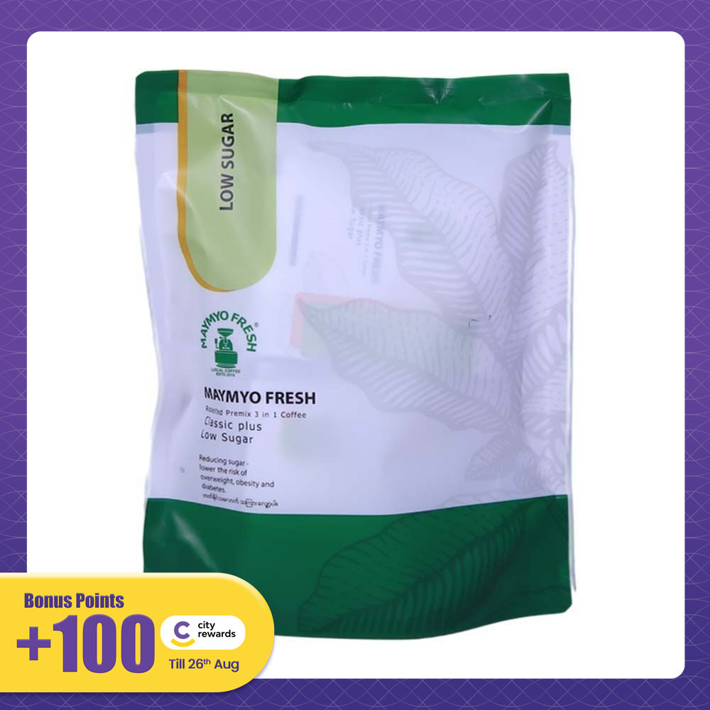 Maymyo Fresh Local Arabica 3 in 1 Instant Low Sugar Coffee 260G 10Sachets