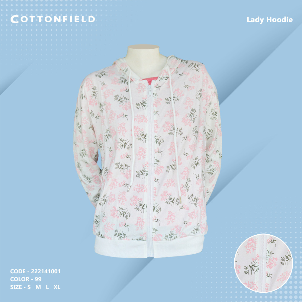 Cottonfield Women Hoodie with zip C99 (222141001) (Large)