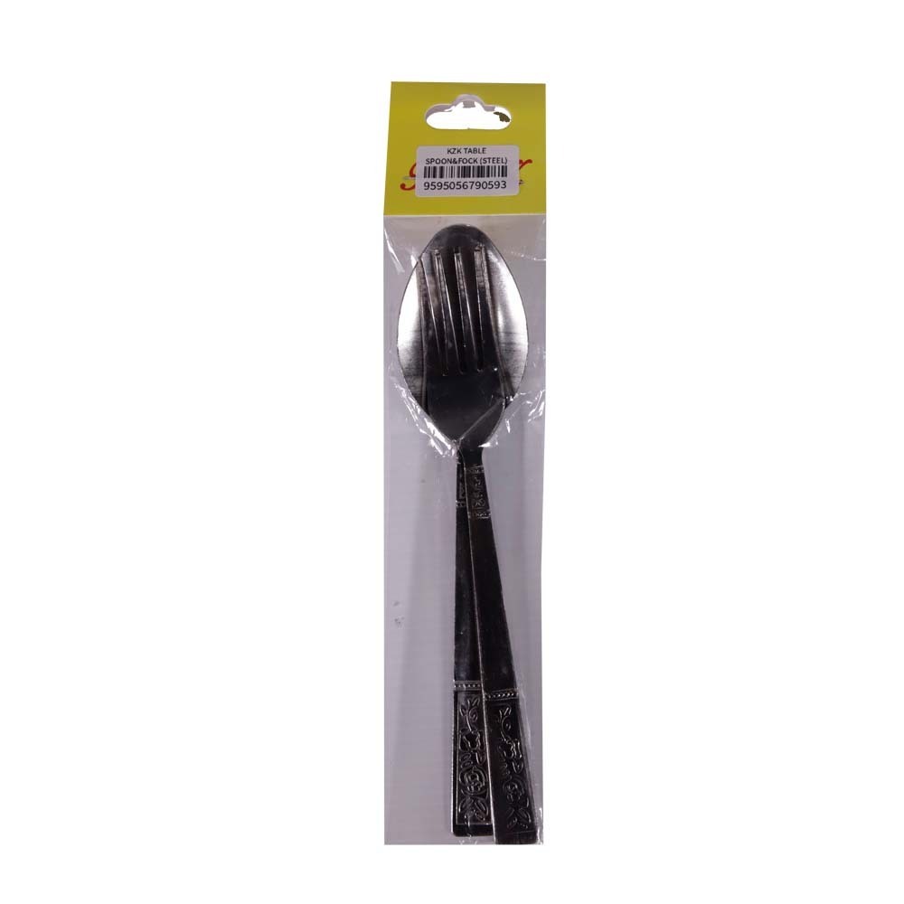KZK Table Spoon & Fork (Steel)