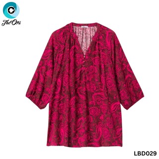 The Ori Women Long Sleeve Top LBD029 Red Floral (XXL-54)