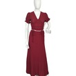 TS Dress Collection Crop Top String and Long Skirt Red Small