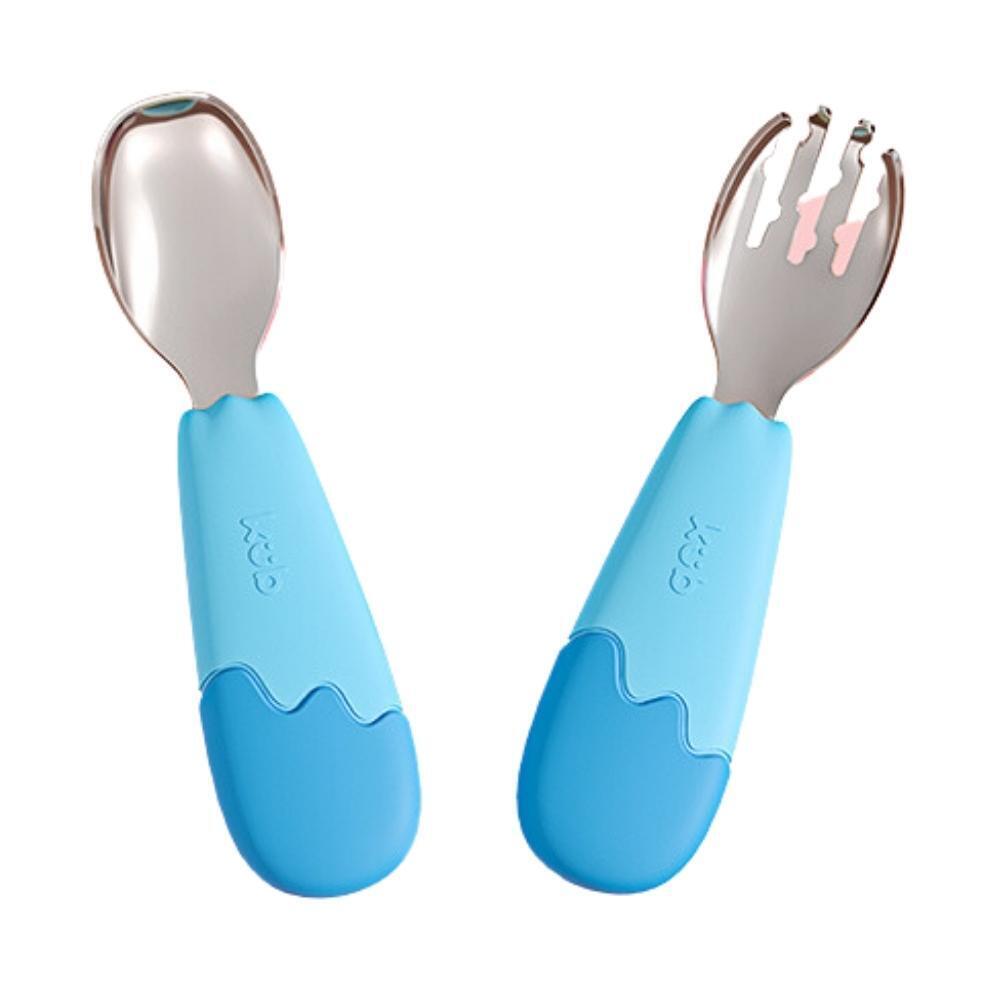 Stainless Steel Spoon Fork Set Blue