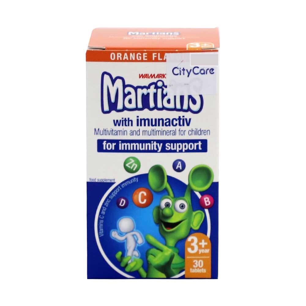 Martians With  Imunactiv Orange Flavour 30Tablets