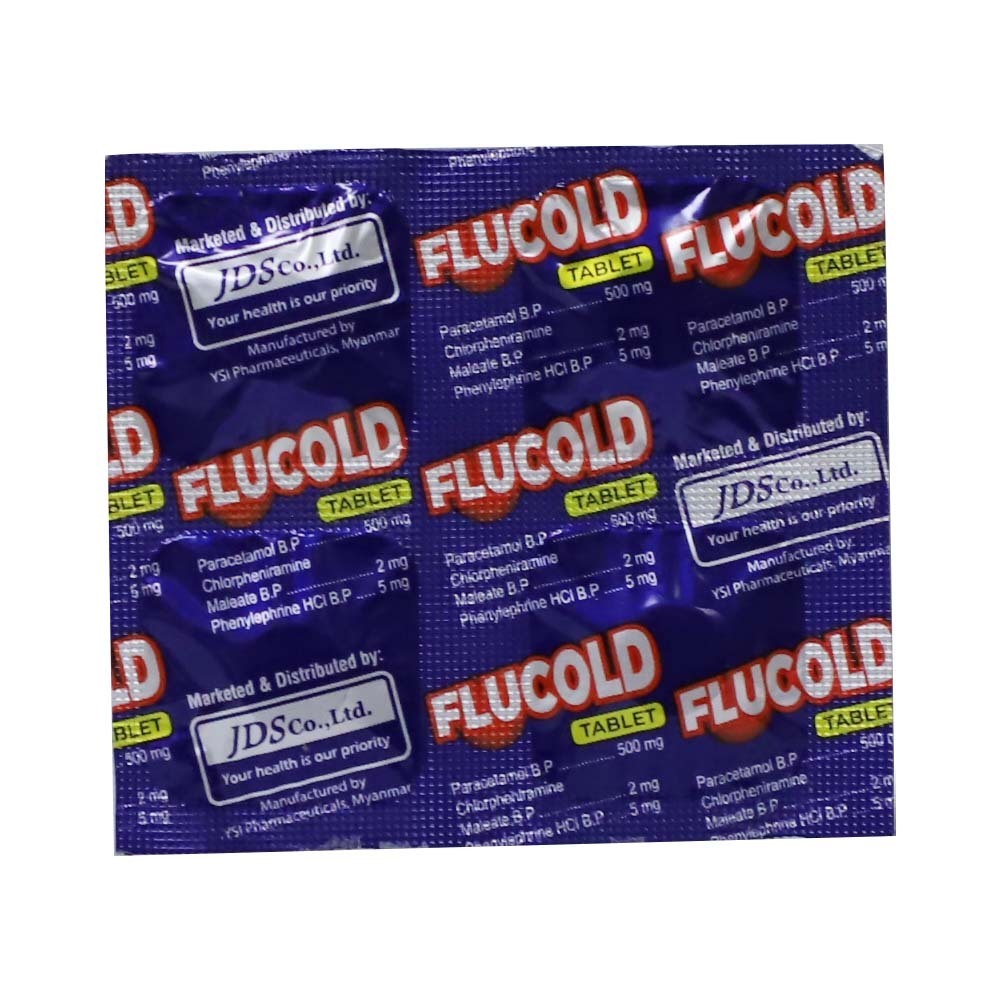 Flucold Para&Phenylephrine&Chlorpheniramine 4PCS