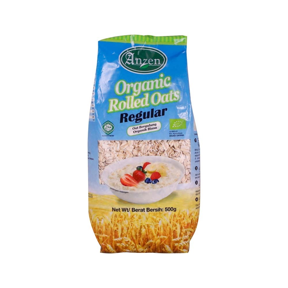 Anzen Organic Regular Rolled Oat 500G