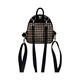 Konoko Cotton Mini Backpack Extra Small (Black Tweed  Silver Zip)