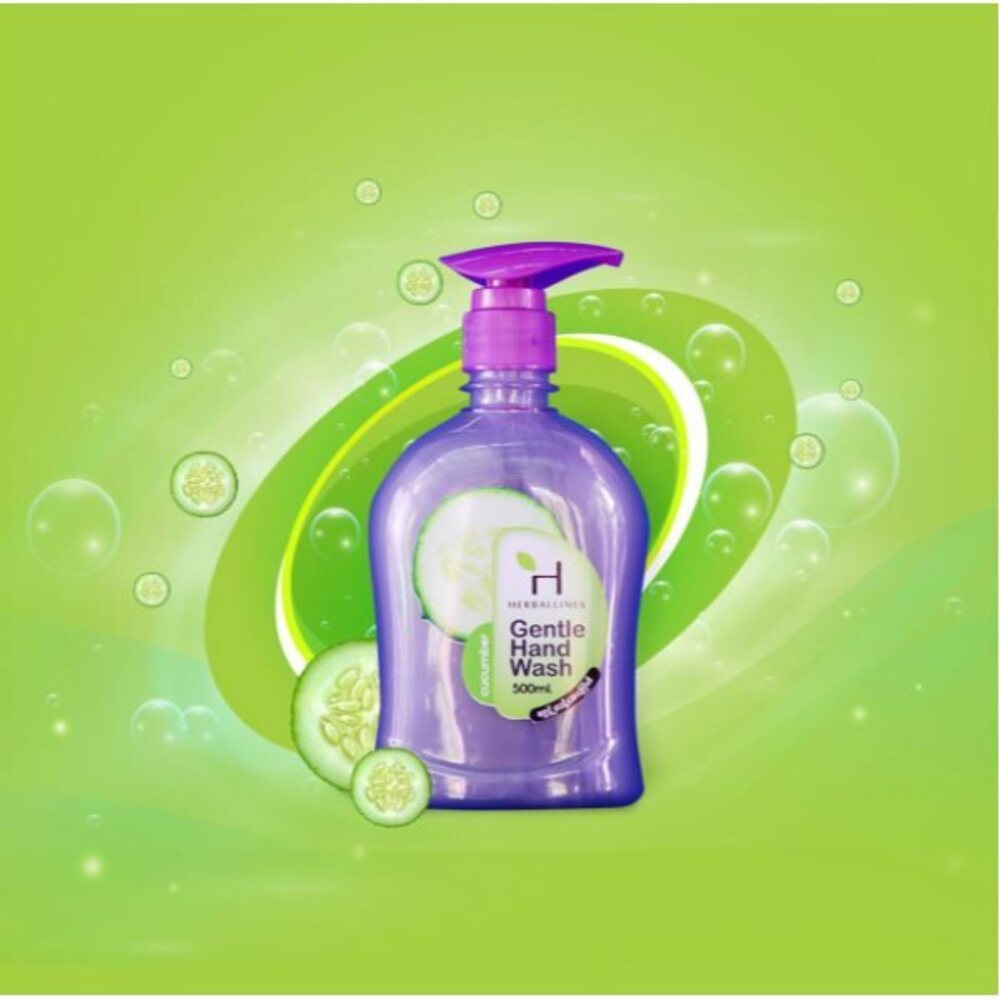 Herballines Hand Wash Cucumber 500ML(Violet)