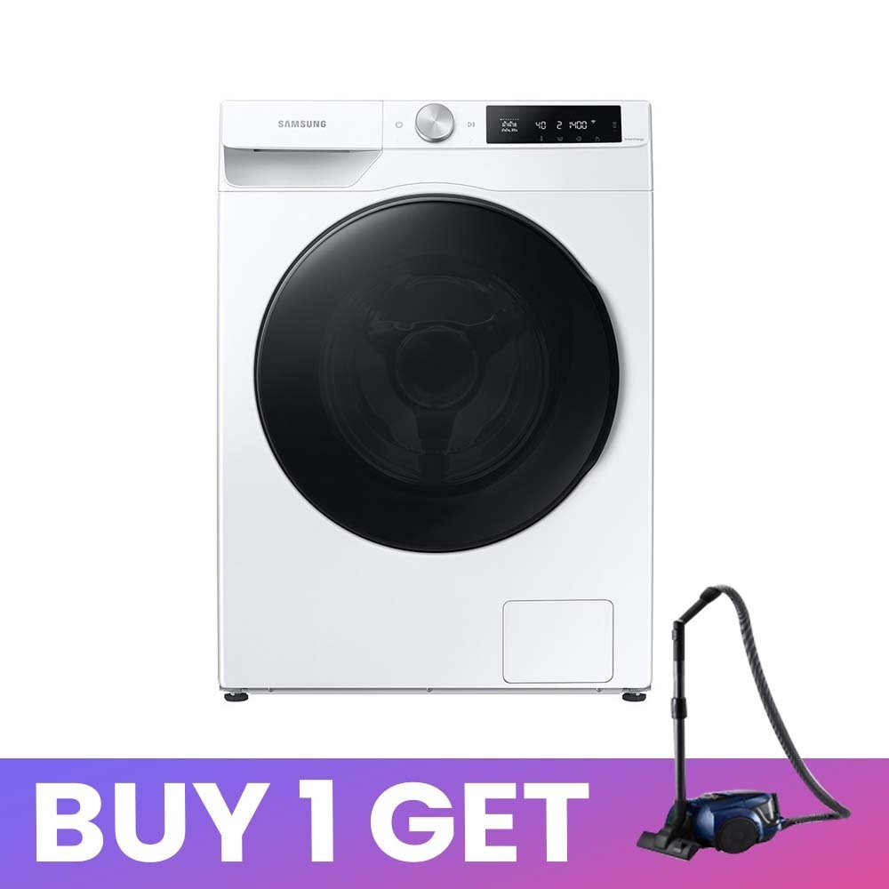 Samsung Front Load Washing Machine, Washer Dryer Combo WD90T604DBE/ST (White)