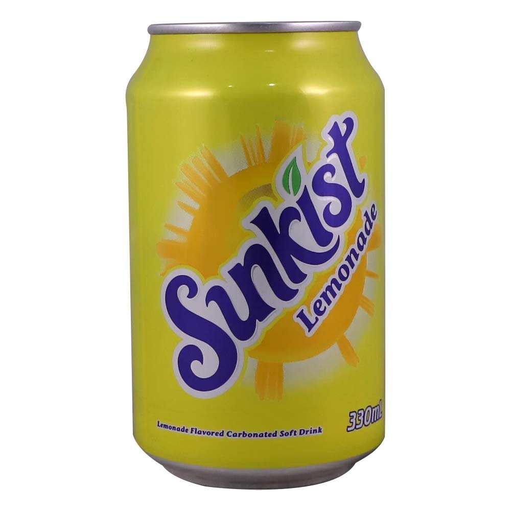 Sunkist Lemonade Carbonated Soft Drink 330ML