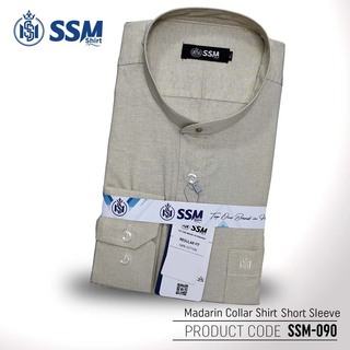 Madarin Collar Shirt Short Sleeve 2XL (Olive Green) SSM-O-M-S-011