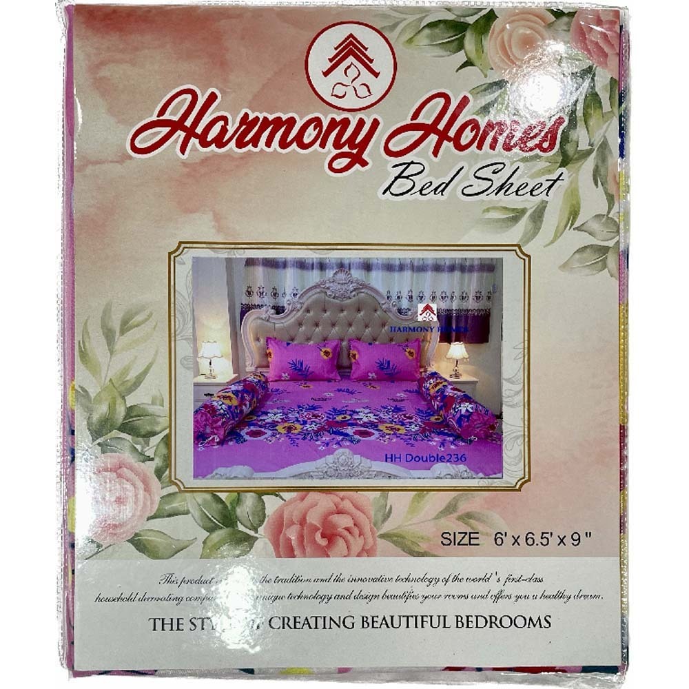 Harmoy Homes Bed Sheet Double (6' x 6.5' x 9") HH Double 236