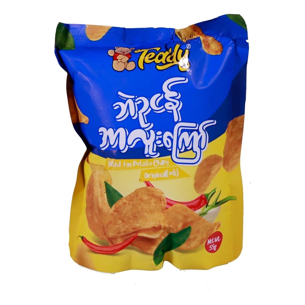 Teddy Fried Potato Chips Salted Egg 55G