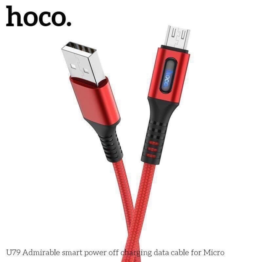 NEW U79 Admirable Smart Power Off Charging Data Cable For Micro/Red