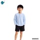 Max & Mia Kid Boy Cotton Puff Long Sleeve Shirt MM9945 Light Blue M (5/6yrs)