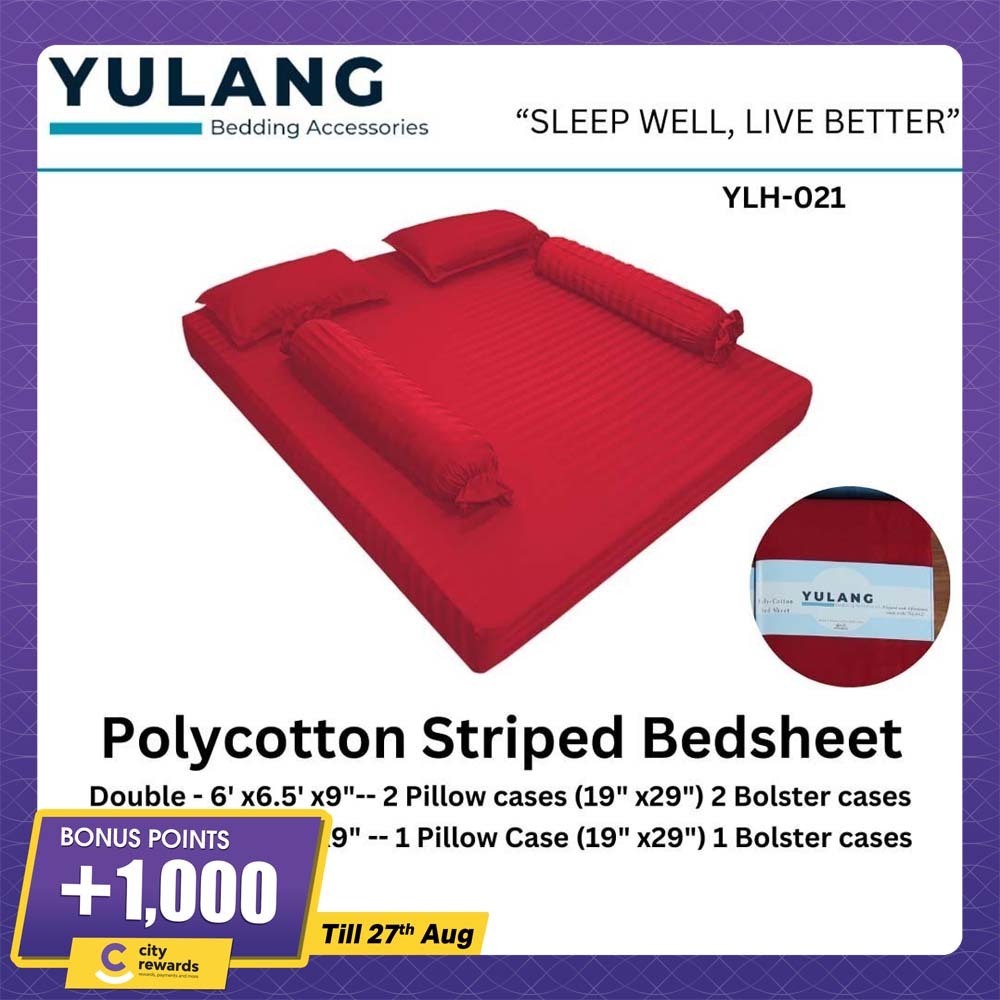 Yulang Hotel Stripped Single Bedsheet Set YLH-21S