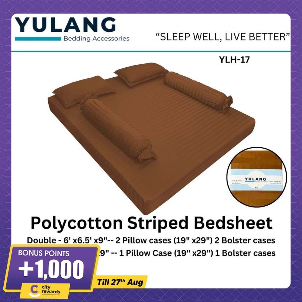 Yulang Hotel Stripped Single Bedsheet Set YLH-17S