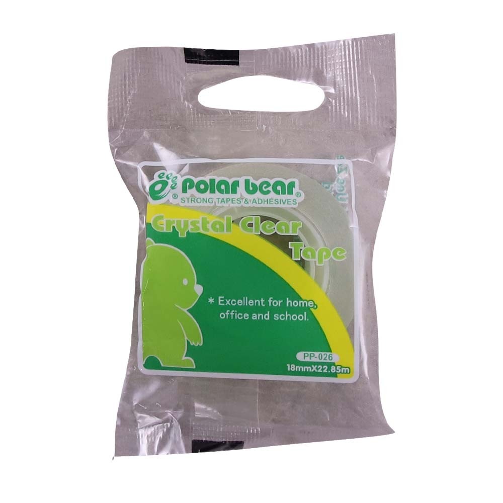 Polar Bear Crystal Clear Tape 18MMx22.85M PP-026