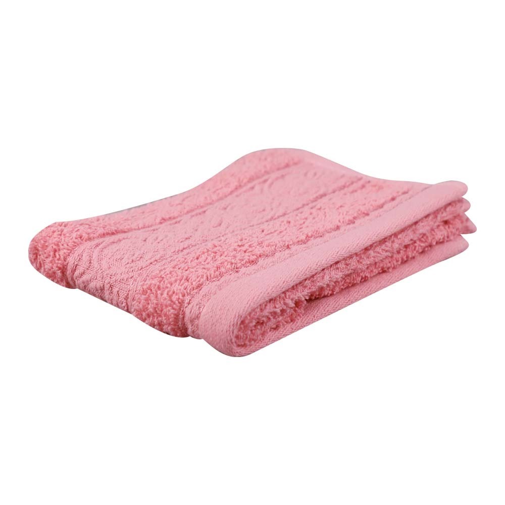 City Selection Face Towel 12X12IN Light Pink