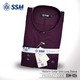 Madarin Collar Shirt Long Sleeve SSM-O-M-L-026 (Midnight Purple) Large