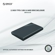 ORICO 2.5 inch Type-C USB 3.0 Hard Drive Enclosure (Black) ORICO-2521C3-CX