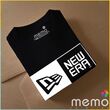 memo ygn new era  unisex Printing T-shirt DTF Quality sticker Printing-Black (Large)