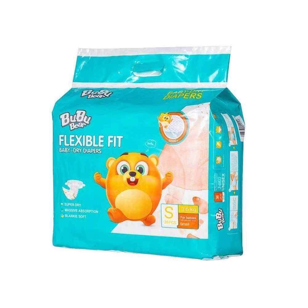 BuBu Bear Flexible Fit Baby-Dry Diapers Tape (Small) 36PCS