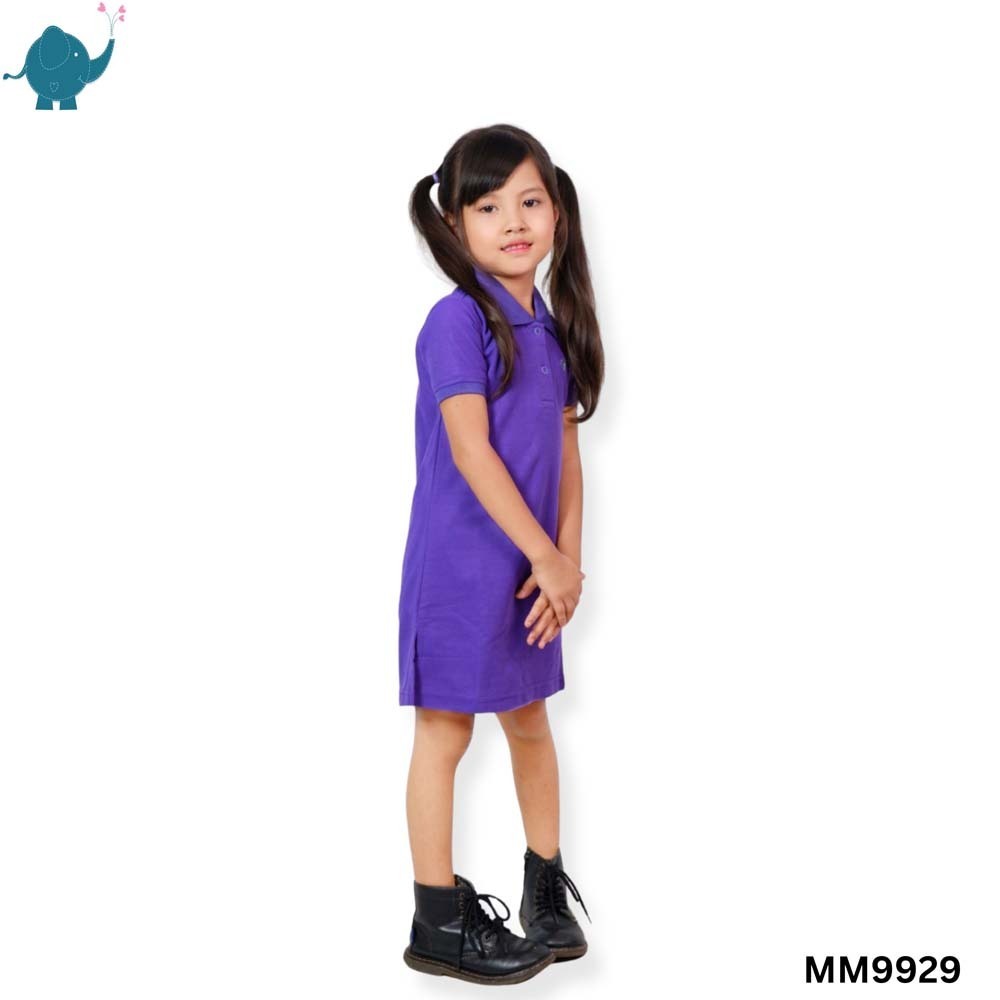 Max & Mia Kids Girl Polo Dress MM9929 Purple XL