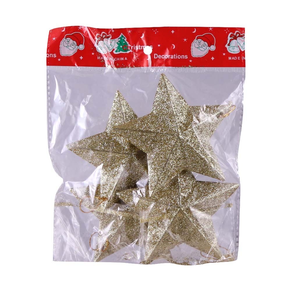 Sdm X`Mas Ornament Star 4PCS M-021