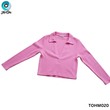 The Ori Women Long Sleeve Top TOHM020 Pink Small