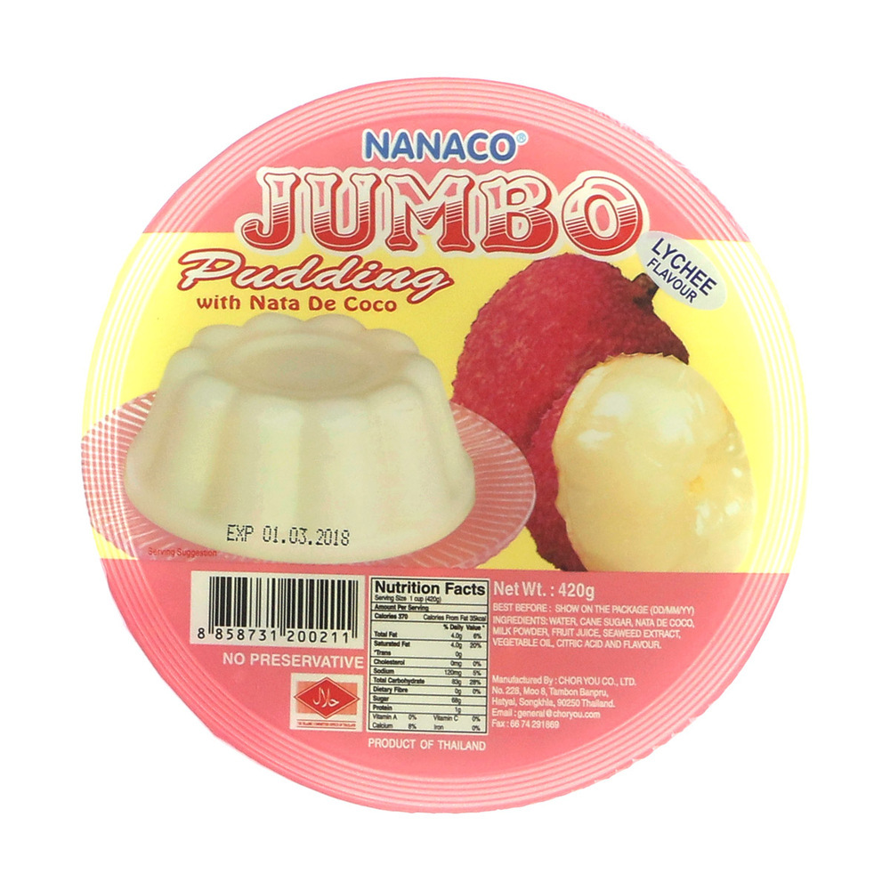 Nanaco Jumbo Lychee Pudding With  Nata De Coco 420G
