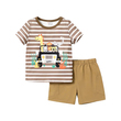 Toddler Boys Animal Pattern Top And 100% Cotton Fabric Patch Pocket Pants Set 2PCS 20776006