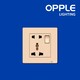 OPPLE F021681A-Switched SKT-GL-5P-16A (Gold) Switch and Socket (OP-29-109)