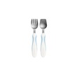 Edison Mama Fork & Spoon Set (Rubber Grip) 1.5 Years And Above