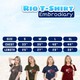 Rio Embrodiary T-Shirt Navy Blue TSE-01 Size-XL