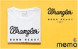 memo ygn Wranglers 01 unisex Printing T-shirt DTF Quality sticker Printing-White (Small)