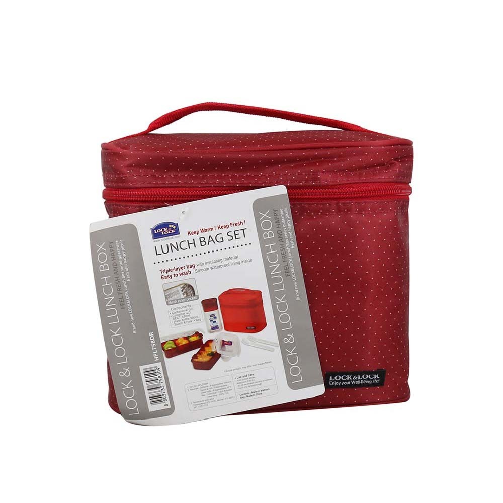 Lock&Lock 3PCS Lunch Set HPL758DR (Red Spot)