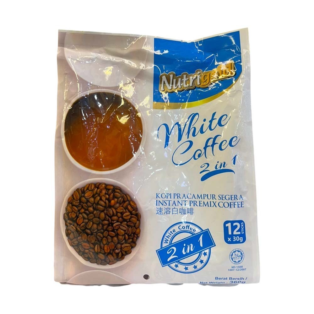 Nutrigold 2In1 White Coffee No Sugar 12PCS 360G