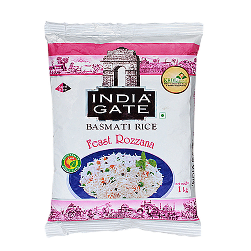 India Gate Basmati Rice Feast Rozzana 1 KG ဆီးချိုဆန် ဆန် အခြေခံ