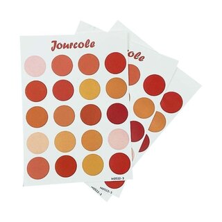 Jourcole  Circles and Dots Sticker One Sheet Journaling Deco Sticker  3.5x5inches JC0021 Matcha