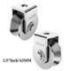 2.5Inch Stainless Steel Roller Track Wheels - 2PCS Pack