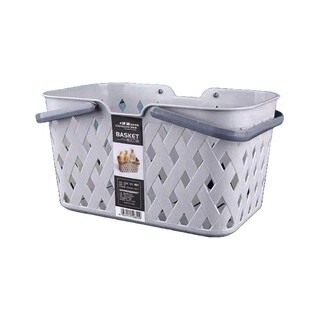 Plastic Storage Baskets with Handles Pink