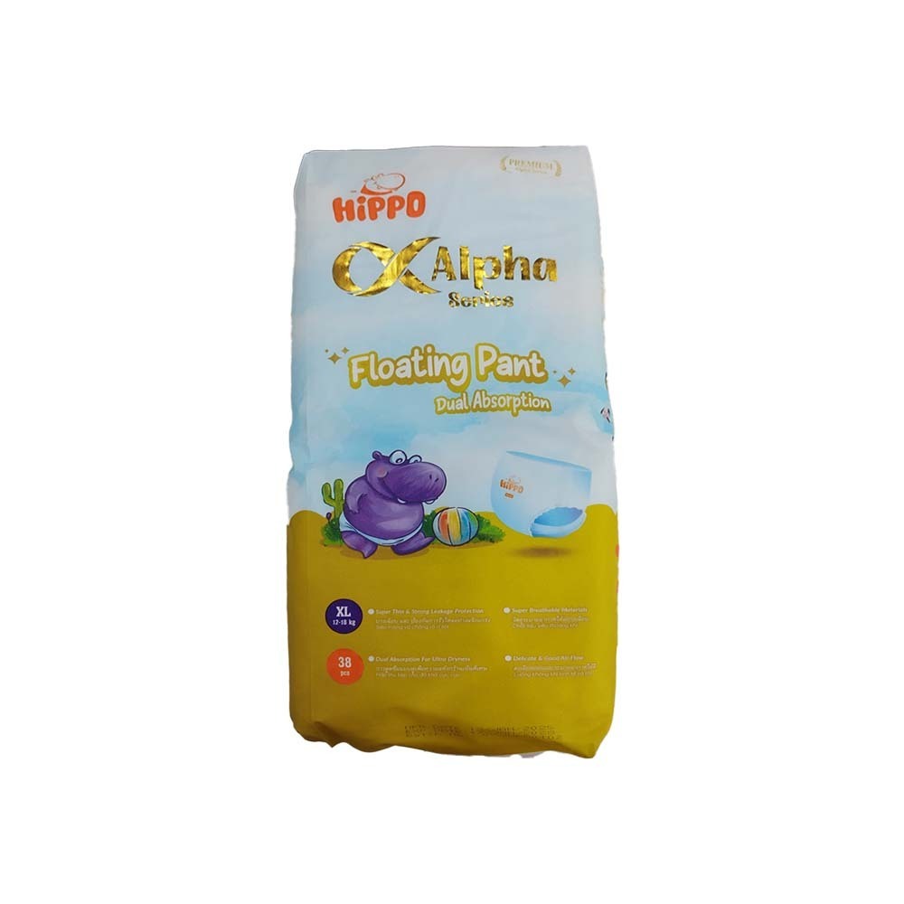 Hippo Alpha Baby Diaper Pant Jumbo 38PCS (XL)