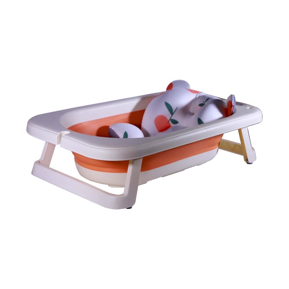 Kub Foldable Bathtub With Bath Cushion Orange