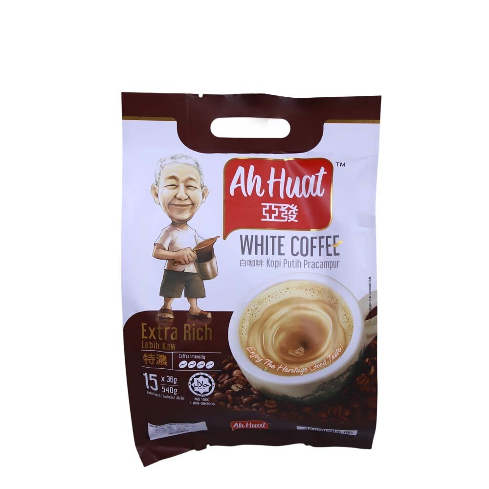 AH  Huat White Coffee Extra Rich 15PCS 540G.