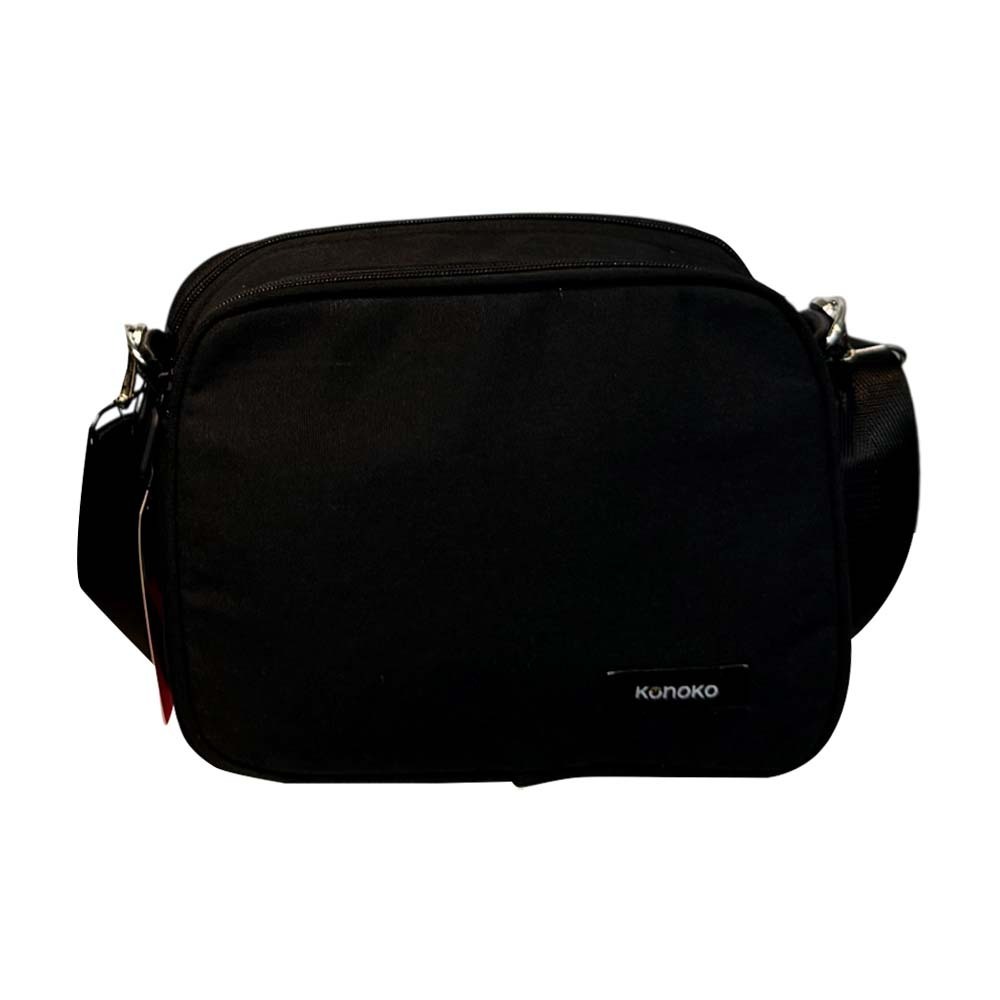 Konoko Arrow Crossbody Bag Medium (Black Plain)