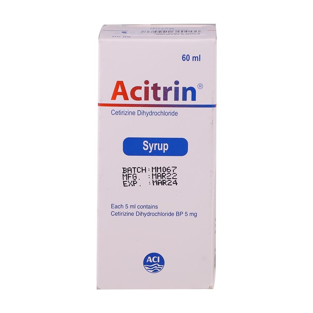 Acitrin Cetirizine 5MG Syrup 60ML